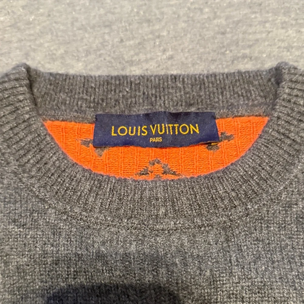 Louis Vuitton Charcoal and Orange Monogram Crewneck Sweater - Picture 3 of 4